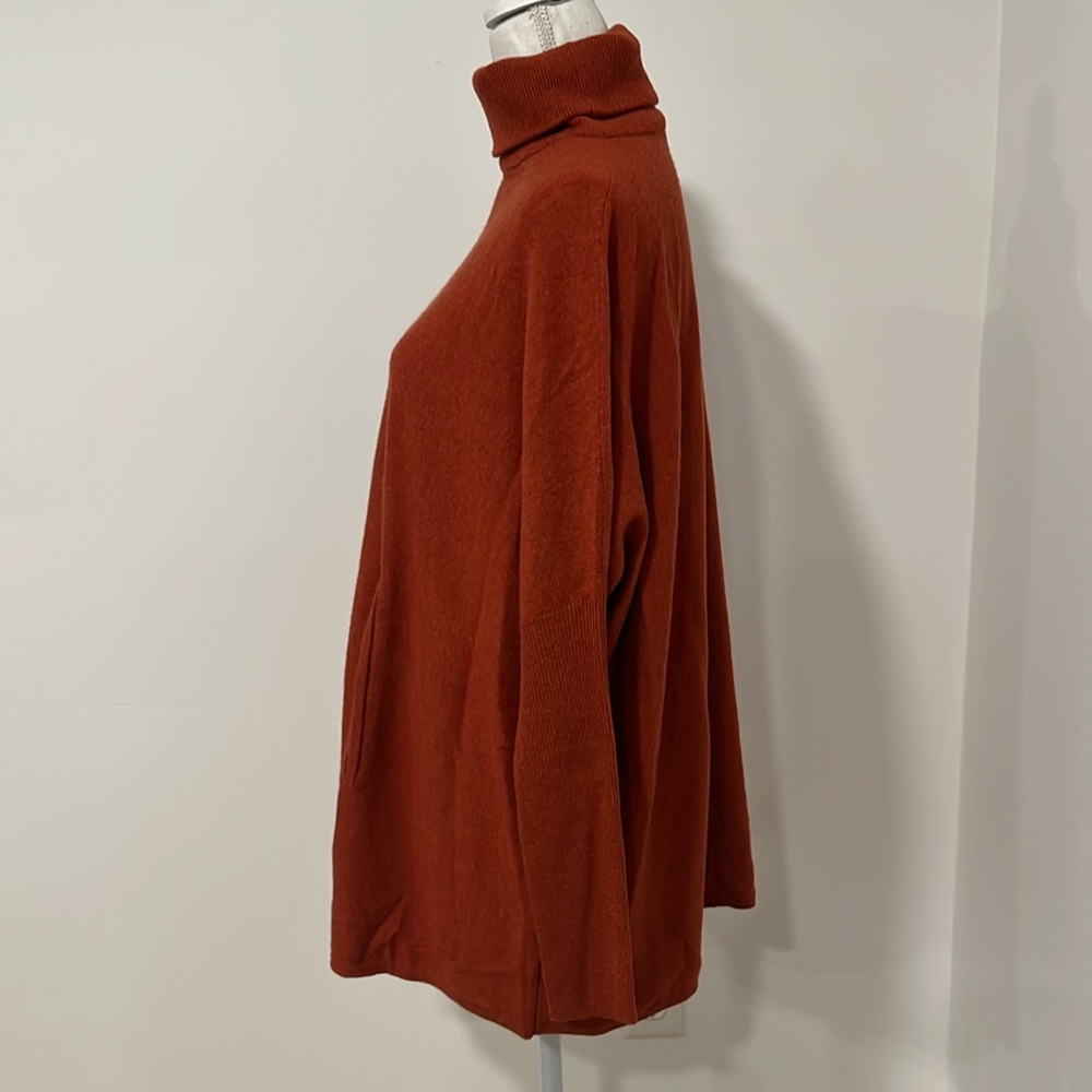 Garnet Hill oversized turtleneck sweater - Picture 3 of 9